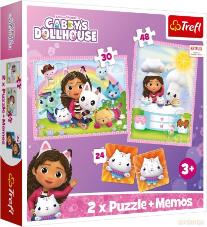 TREFL 2w1 + memos Gabi z kocim przyjacielem [PUZZLE]