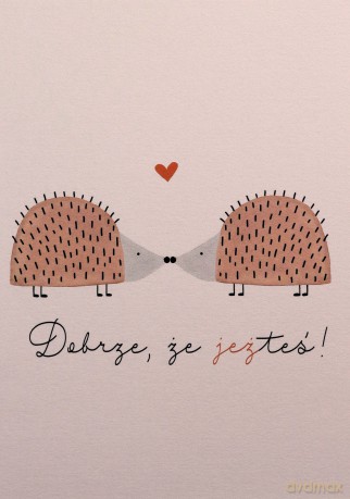 Walentynka Dobrze że jeżteś, eko koperta K158