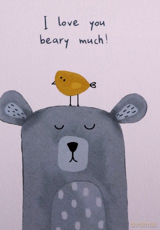 Walentynka I love you beary much, eko koperta K159