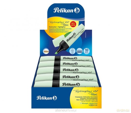 Zakreślacz 490 Pastell zielony (10 szt)