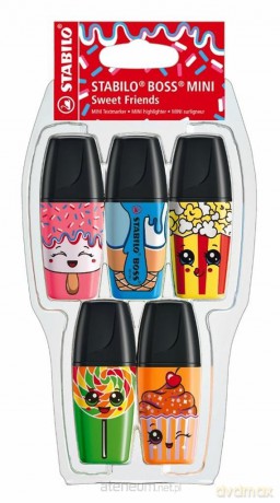 Zakreślacz Boss Mini Sweet Friends 5 kolABILO
