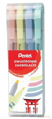 Zakreślacz dwustronny pastel 4 kolory