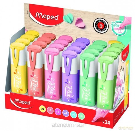 Zakreślacz Flex pastel mix (24 szt)