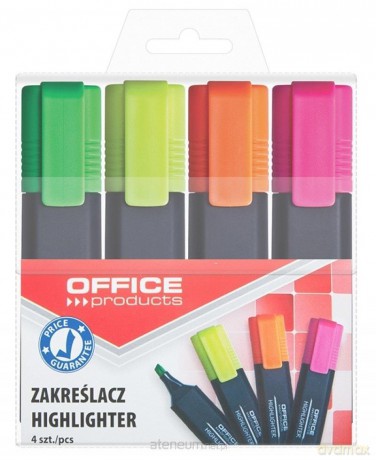 Zakreślacz fluorescencyjny 1-5mm 4 szt