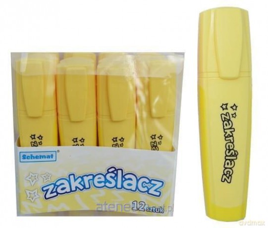 Zakreślacz pastelowy żółty (12 szt)