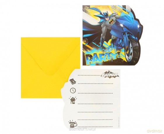 Zaproszenia Batman Rogue Rage 6 szt.