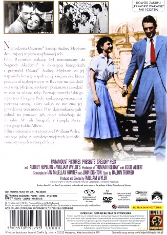 Rzymskie wakacje (polski lektor) [DVD]