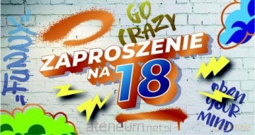 Zaproszenie Urodziny 18 (10 szt)
