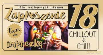 Zaproszenie Urodziny 18 (10 szt)