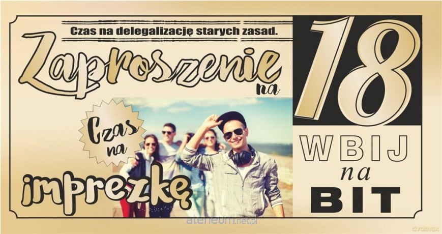 Zaproszenie Urodziny 18 (10 szt)