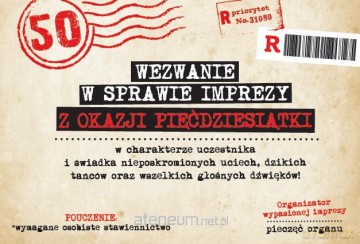 Zaproszenie Urodziny 50 ZA-107 (10 szt.)