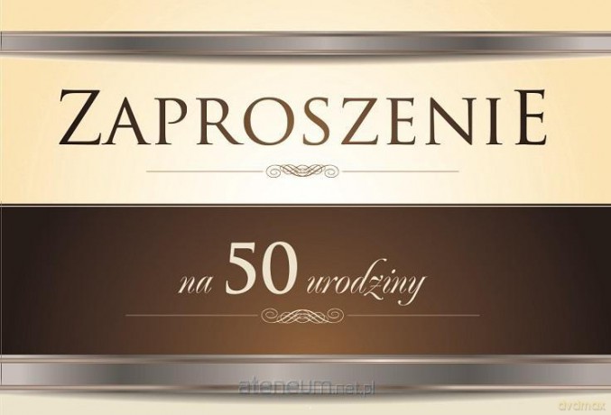 Zaproszenie Urodziny 50 ZT08 (10 szt.)