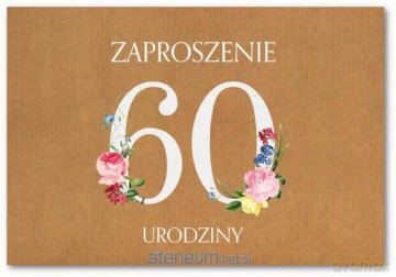 Zaproszenie Urodziny 60 ZT40 (10 szt.)