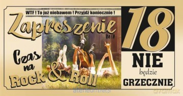 Zaproszenie Urodziny 70 (10 szt)