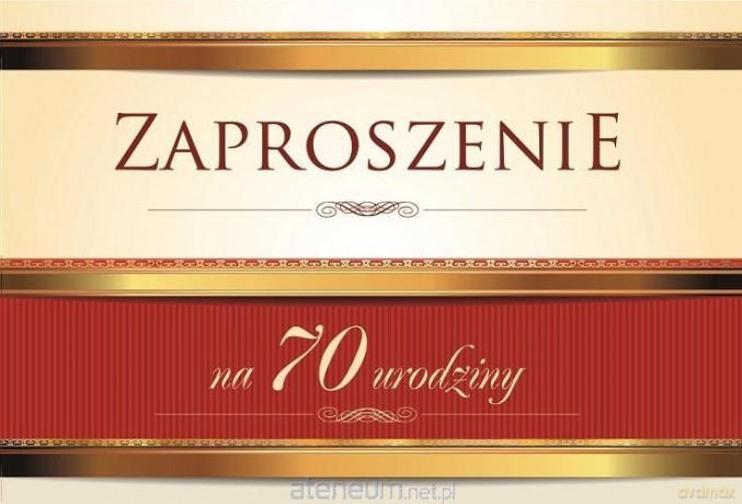Zaproszenie Urodziny 70 ZT10 (10 szt.)