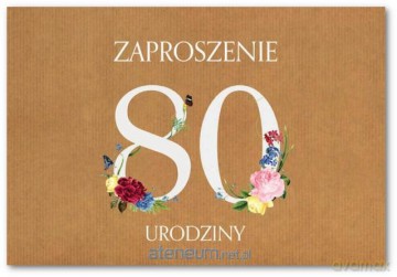Zaproszenie Urodziny 80 ZT42 (10 szt.)