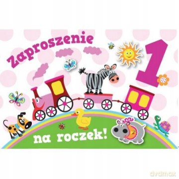 Zaproszenie Urodziny Roczek ZA-85 (10 szt.)