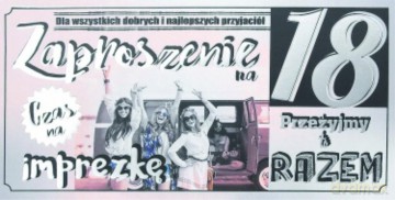 Zaproszenie Urodziny Z09 (10 szt.)