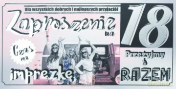 Zaproszenie Urodziny Z09 (10 szt.)