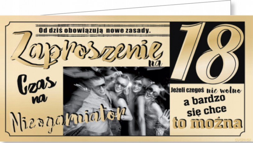 Zaproszenie Urodziny Z21 (10 szt.)