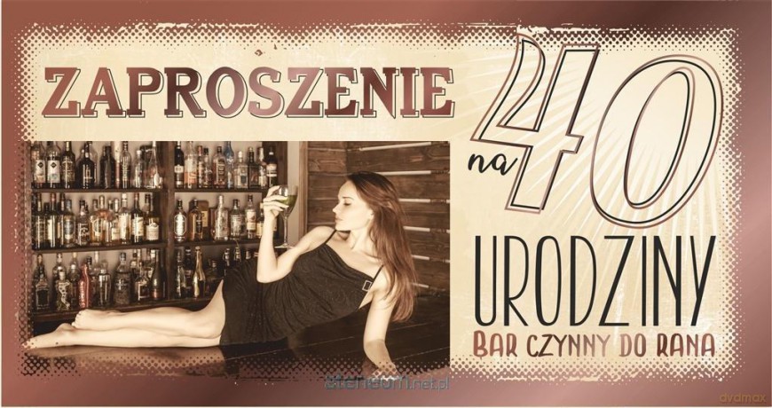 Zaproszenie Urodziny Z60 (10 szt.)