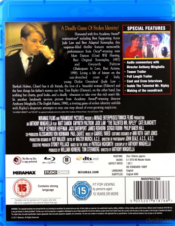 The talented Mr. Ripley (Utalentowany Pan Ripley) [Blu-Ray]
