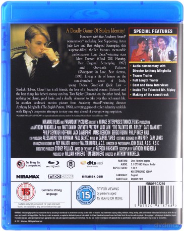 The talented Mr. Ripley (Utalentowany Pan Ripley) [Blu-Ray]