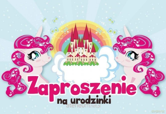Zaproszenie ZZ-025 Urodziny kucyki (5 szt.)