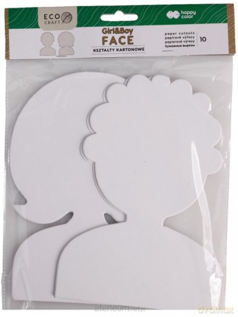 Zestaw kształtów kartonowych Face 10 szt