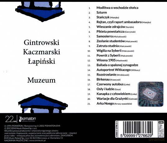 P.Gintrowski/J.Kaczmarski/Z.Łapiński: Muzeum (Reedycja) [CD]