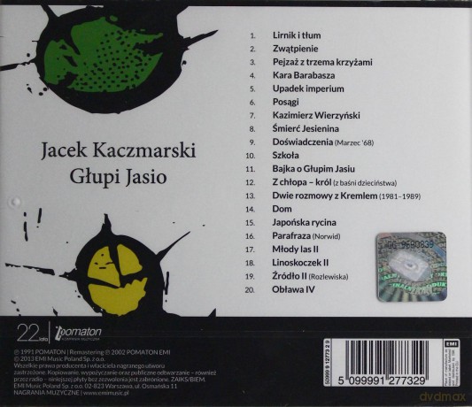 Jacek Kaczmarski: Glupi Jasio (Reedycja) [CD]