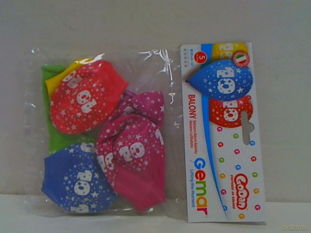 Balony 12 z nadrukiem 10 pastelmix A5 GS110/10 01601