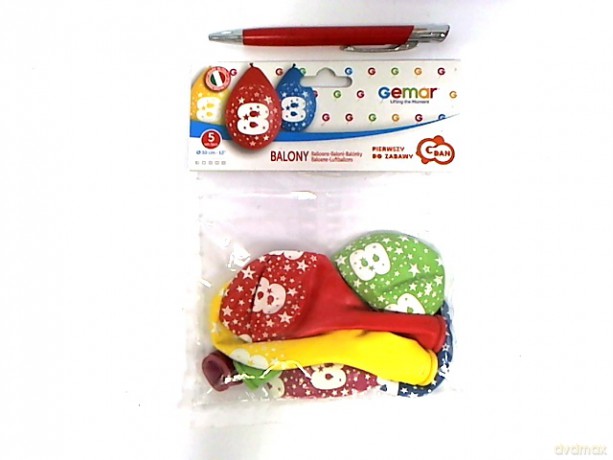 Balony 12 z nadrukiem 8 pastel wisz.A5 GS110/8W 18562