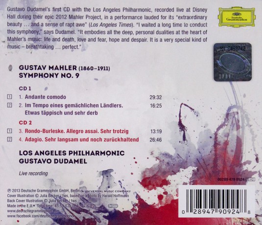 Gustavo Dudamel: Mahler Symphony 9 [2CD]