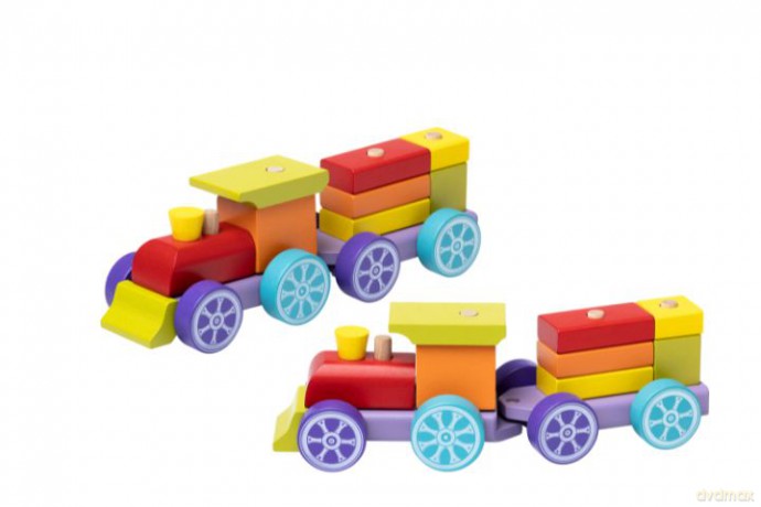 CUBIKA drewniany pociąg tęczowy LP-5 15603 15658