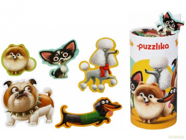 CUBIKA puzzle drewniane 5w1 Psy 14248