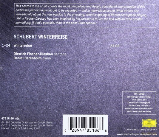 Dietrich Fischer-Dieskau: Schubert Winterreise (Virtuoso) [CD]