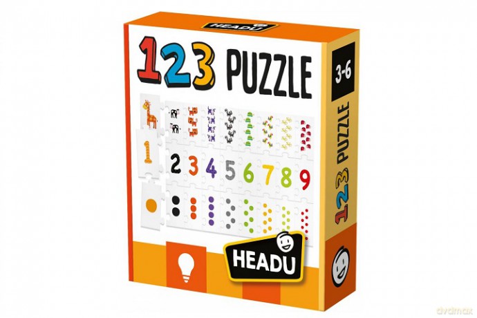 HEADU 123 Puzzle-nauka cyfr i liczenia 3-6 54907
