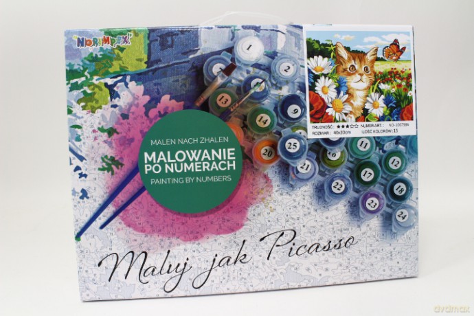 Malowanie po nr 30X40 Kot na łące 1007584