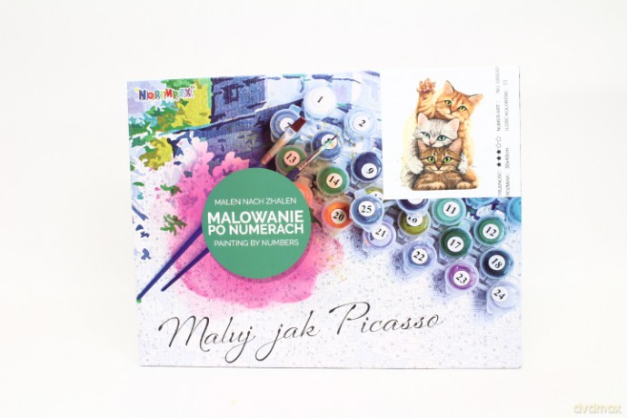 Malowanie po nr 30X40 Trzy kotki 1008269