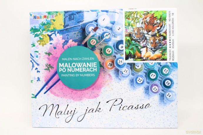 Malowanie po nr Trzy tygrysy 1008215 82152