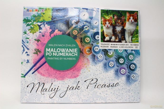Malowanie po numerach kotki 1008133