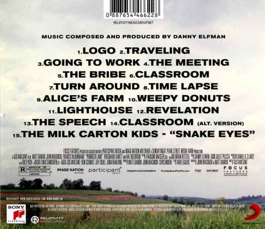 Promised Land soundtrack (Gangster) (Danny Elfman) [CD]