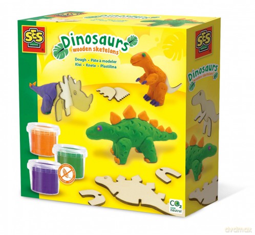 SES Ciasto masa Drewniane dinozaury 00418 04187