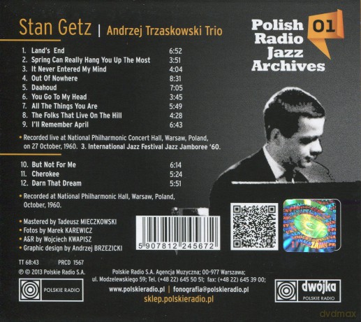 Stan Getz/Andrzej Trzaskowski: Polish Radio Jazz Archives (digipack) [CD]