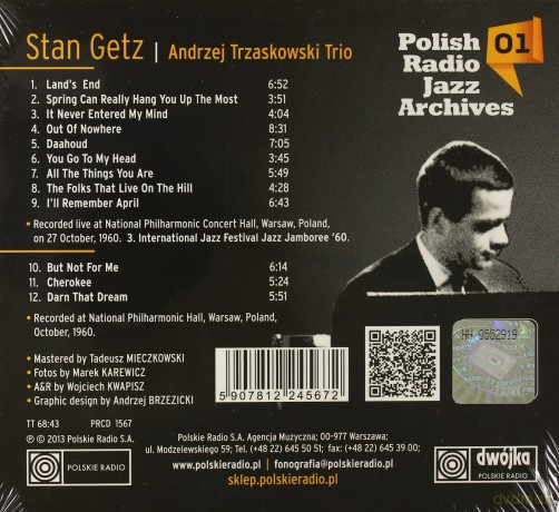 Stan Getz/Andrzej Trzaskowski: Polish Radio Jazz Archives (digipack) [CD]