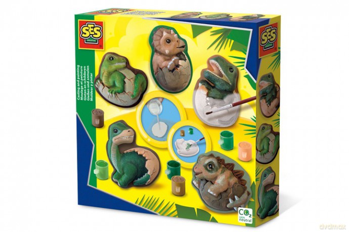 SES Odlewy gipsowe+farby Jaja dino 01411 14117