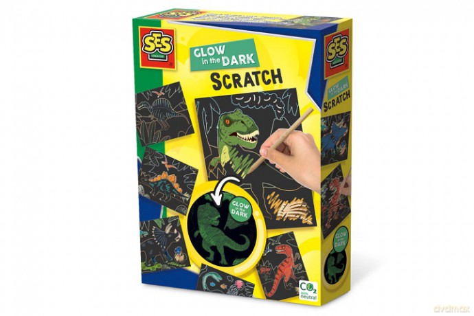 SES Zdrapywanka świecąca w ciemności Dino 14285 42858