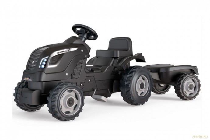 SMOBY traktor z przyczepą XL czarny 710131