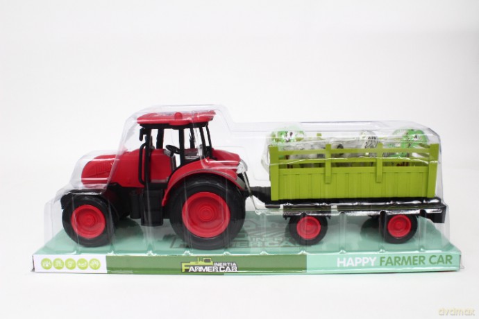 Traktor z przyczepa pod kloszem 1328417 84170